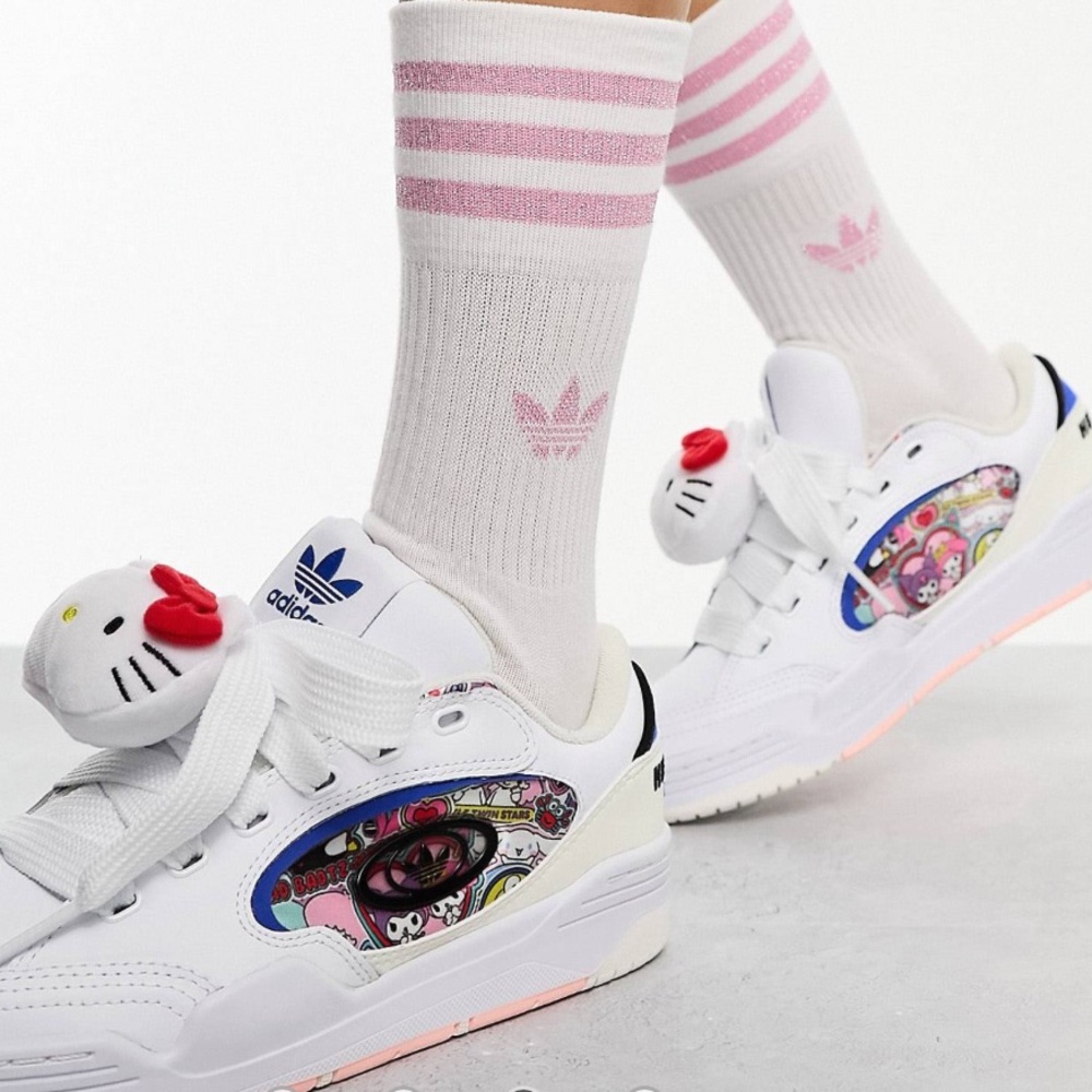 ADIDAS Originals Adi 2000 X Hello Kitty Sneakers Size 5.5 NWOB Novelty Artsy - Picture 1 of 10